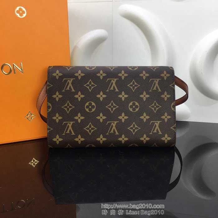 路易威登LV 頂級原單 M51798 Lv中古vintage 老花信封包 單肩斜挎手提包 可手拿斜挎  YDH2554